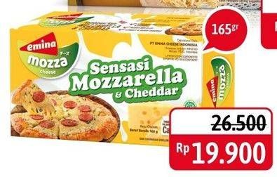 Promo Harga EMINA Cheddar Cheese Mozza 165 gr - Alfamidi
