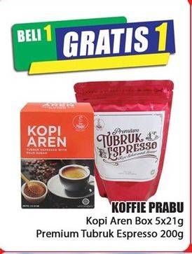 Promo Harga Kopi Aren 5x21g, Premium Tubruk Espresso 200g  - Hari Hari