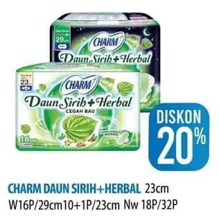 Promo Harga Charm Daun Sirih + Herbal Wing 23cm, Wing 29cm, Non Wing 23cm 11 pcs - Hypermart