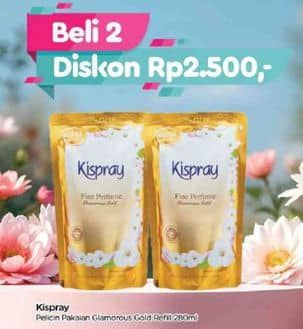 Promo Harga Kispray Pelicin Pakaian Gold 300 ml - TIP TOP