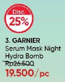 Promo Harga Garnier Serum Mask Hydra Bomb Night - Deep Sea Water 32 gr - Guardian