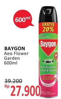 Promo Harga BAYGON Insektisida Spray Flower Garden 600 ml - Alfamidi