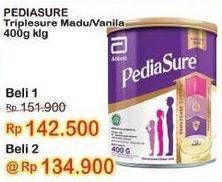 Promo Harga PEDIASURE Triplesure Vanila, Madu 400 gr - Indomaret