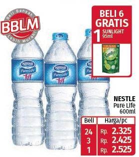 Promo Harga Nestle Pure Life Air Mineral 600 ml - Lotte Grosir