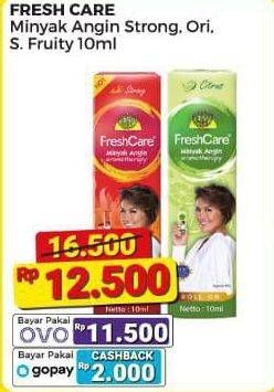 Promo Harga Fresh Care Minyak Angin Aromatherapy Hot Strong, Kayu Putih, Splash Fruity 10 ml - Alfamart