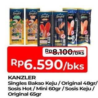 Kanzler Single Bakso Keju/Original 48gr, Sosis Hot / Mini 60gr / Sosis Keju / Original 65gr