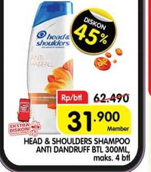 Promo Harga Head & Shoulders Shampoo 300 ml - Superindo