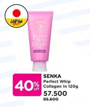 Promo Harga SENKA Perfect Whip Facial Foam Collagen In 120 gr - Watsons
