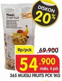 Promo Harga 365 Muesli Buah 1 kg - Superindo