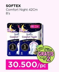 Promo Harga Softex Comfort Night Wing 42cm 8 pcs - Watsons