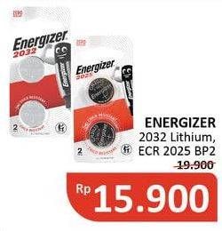 Promo Harga ENERGIZER Coin Battery ECR 2025 BP2, ECR 2032 BP2  - Alfamidi