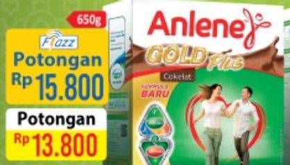 Promo Harga ANLENE Gold Plus Susu High Calcium Cokelat 650 gr - Alfamart