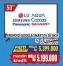 Promo Harga LG/AQUA/SAMSUNG/COOCAA/PANASONIC/SHARP LED Android/Google/Smart TV 50 Inch  - Hypermart