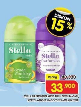 Promo Harga Stella Matic Refill Green Fantasy, Lavender, Caffee Latte 225 ml - Superindo