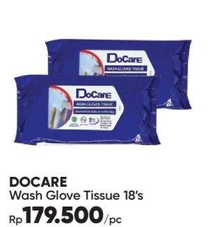 Promo Harga DOCARE Wash Gloves Tissue 18 pcs - Guardian
