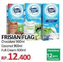 Promo Harga FRISIAN FLAG Susu UHT Purefarm Swiss Chocolate, Coconut Delight, Full Cream 900 ml - Yogya