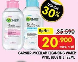 Promo Harga Garnier Micellar Water Blue, Pink 125 ml - Superindo