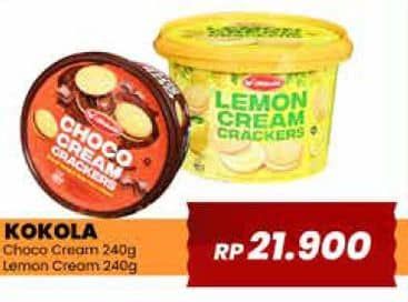 Promo Harga Kokola Cream Crackers Choco, Lemon 240 gr - Yogya