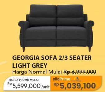 Promo Harga Trans Living Georgia Sofa 3/2 Seater  - Carrefour