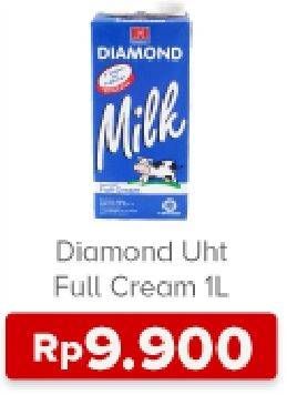 Promo Harga Diamond Milk UHT Full Cream 1000 ml - Yogya