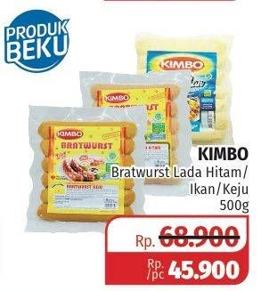 Promo Harga KIMBO Bratwurst Lada Hitam, Ikan, Keju 500 gr - Lotte Grosir