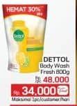 Promo Harga Dettol Body Wash Fresh 800 ml - LotteMart