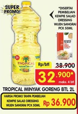 Promo Harga Tropical Minyak Goreng 2000 ml - Superindo