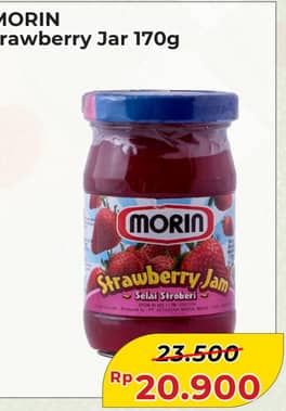 Promo Harga Morin Jam Strawberry 170 gr - Alfamart