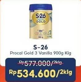 Promo Harga S26 Procal Gold Susu Pertumbuhan Vanilla 900 gr - Indomaret