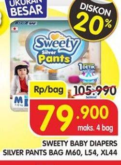 Promo Harga Sweety Silver Pants M60, L54, XL44  - Superindo