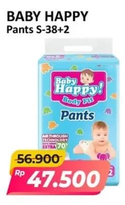 Promo Harga Baby Happy Body Fit Pants S38+2 40 pcs - Alfamart