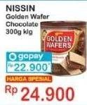 Promo Harga NISSIN Golden Wafers Chocolate 300 gr - Indomaret