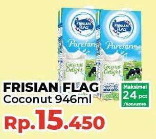 Promo Harga FRISIAN FLAG Susu UHT Purefarm Coconut Delight 946 ml - Yogya