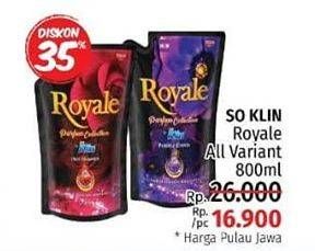 Promo Harga SO KLIN Royale Parfum Collection All Variants 800 ml - LotteMart