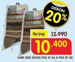 Promo Harga CARE Kids Socks 31-34, 27-30  - Superindo