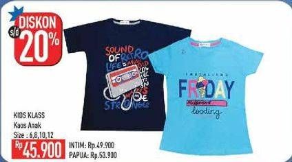 Promo Harga KIDS KLAS Kaos Anak 6, 8, 10, 12  - Hypermart