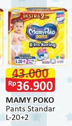 Promo Harga Mamy Poko Pants Xtra Kering L20+2 22 pcs - Alfamart