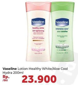 Promo Harga VASELINE Intensive Care Healthy White, Aloe Soothe 200 ml - Carrefour