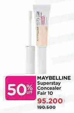 Promo Harga Maybelline Superstay Full Coverage Under-Eye Concealer 10 Fair 7 ml - Watsons