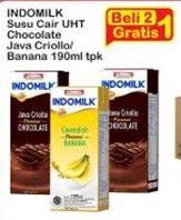 Promo Harga INDOMILK Susu UHT Chocolate Java Criollo, Pisang 190 ml - Indomaret