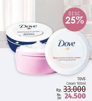 Promo Harga DOVE Beauty Cream 100 ml - LotteMart
