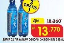 Promo Harga SUPER O2 Silver Oxygenated Drinking Water per 4 botol 385 ml - Superindo