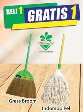 Promo Harga CLEAN MATIC Grass Broom/Indomop Alat Pel  - Hari Hari
