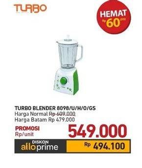 Promo Harga Turbo EHM 8098 Blender Kaca 2L  - Carrefour