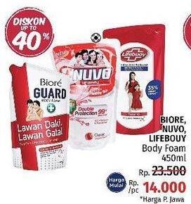 Promo Harga NUVO/BIORE/LIFEBUOY Body Wash 450ml  - LotteMart