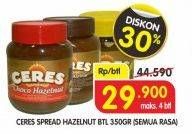 Promo Harga CERES Choco Spread Hazelnut, All Variants 350 gr - Superindo