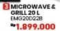 Promo Harga Electrolux EMG20D22D Microwave & Grill  - COURTS