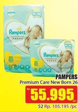 Promo Harga PAMPERS Premium Care Tape NB52  - Hari Hari