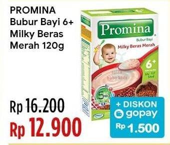 Promo Harga Promina Bubur Bayi 6+ Milky Beras Merah 120 gr - Indomaret