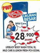 Promo Harga Lifebuoy Body Wash Total 10, Mild Care, Lemon Fresh 850 ml - Superindo